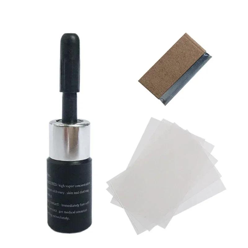 

Жидкость для ремонта лобового стекла автомобиля Инструменты для ремонта окон своими руками Стекло лобового стекла Трещина Царапина Восстановление Экран окна Смола+лезвие чёрный