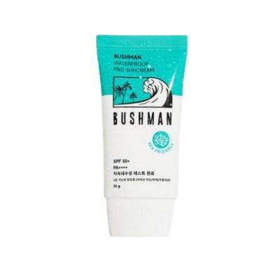 Bushman Impermeable Pro Protector Solar SPF50+ PA++++ 50g – Crema Solar Deportiva Resistente al Sudor y al Agua, Sin Rastro Blanco, Hidratante, Protección UV