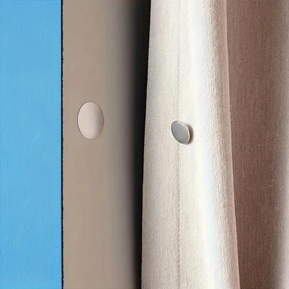 15Pairs Curtain Magnetic Buckle Detachable Curtain Magnet Buckle Suitable for Curtains - Install Wall Monted Magnetic Buckle