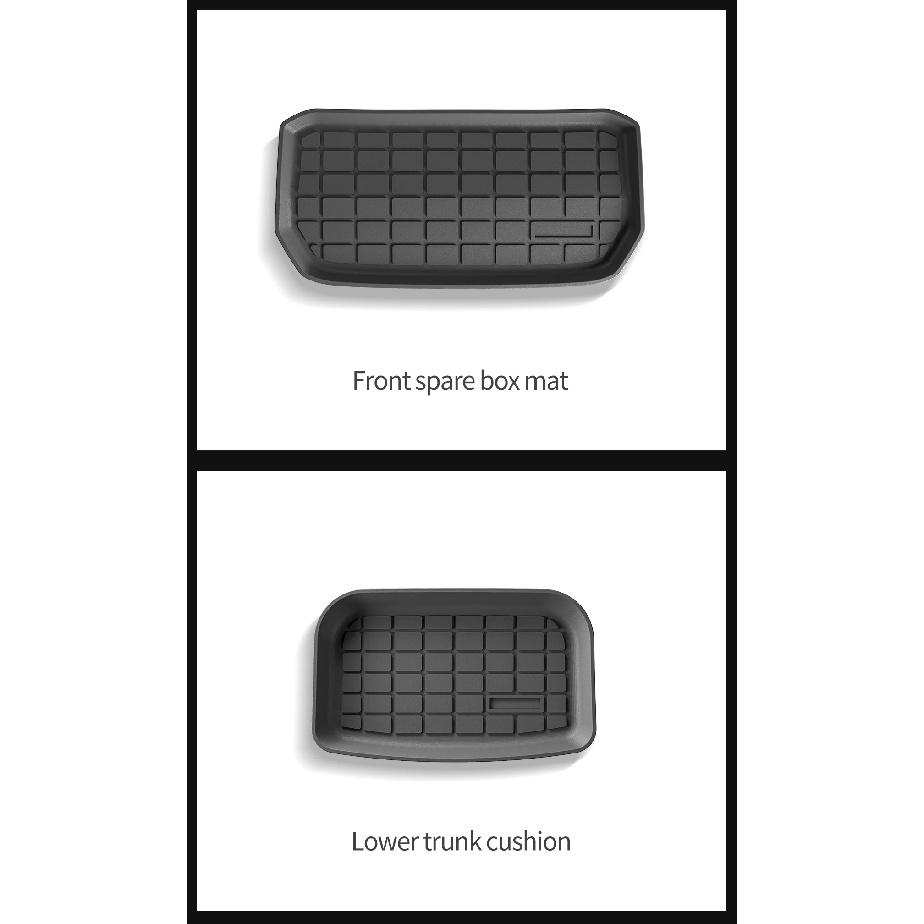 For Tesla Model Y Trunk Mat TPE Front And Rear Trunk Mats Car Interior Accessories Protective Pad ModelY 2024