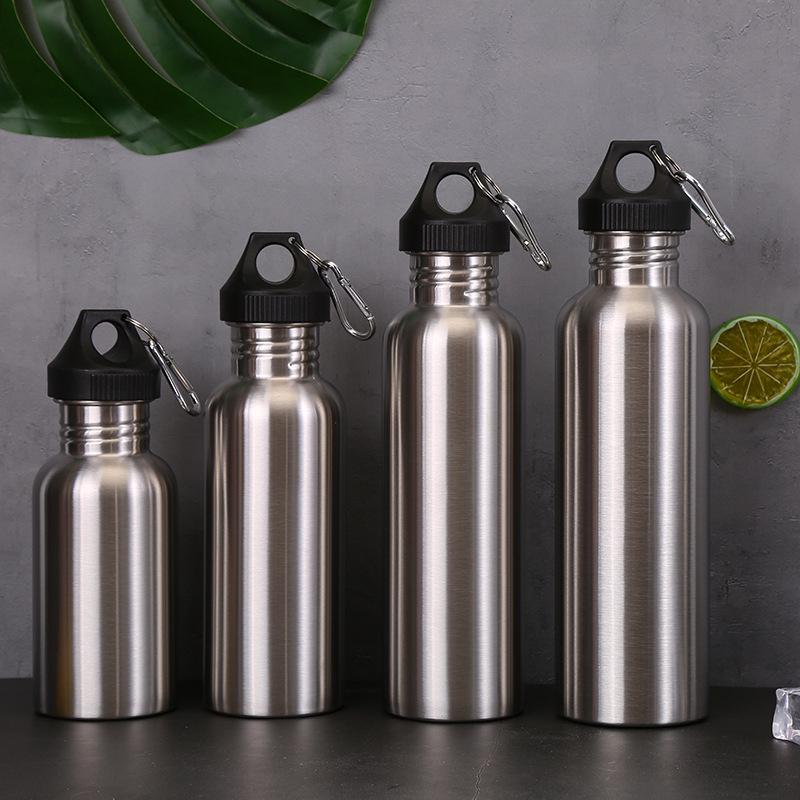 American-Style Large Stainless Steel Sports Water Bottle - Insulated, Portable, Outdoor, Customizable. 500ml