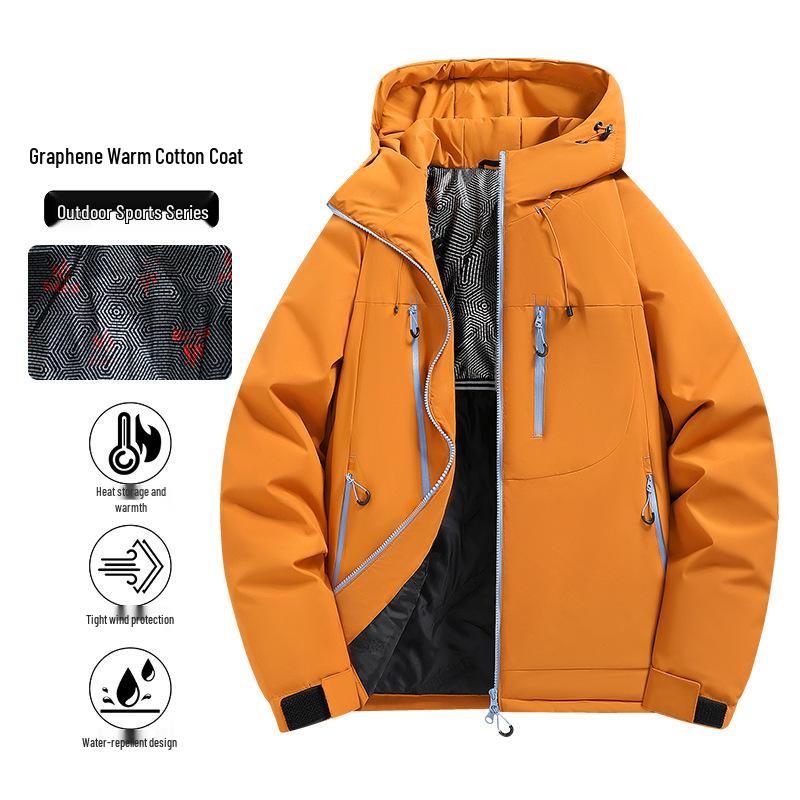 Men's Winter Insulated Jacket: Windproof, Waterproof, Plus-Size Velvet Lined Ski Outerwear