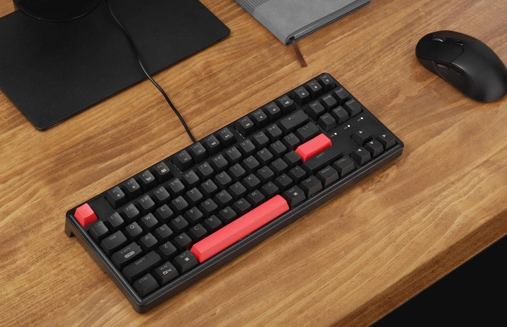 Keychron C3 Pro Custom Gaming Compact Tenkeyless LED Mechanical with and Linux K Pro Red Keyboard, Layout/US Layout/Red Backlight/Wired