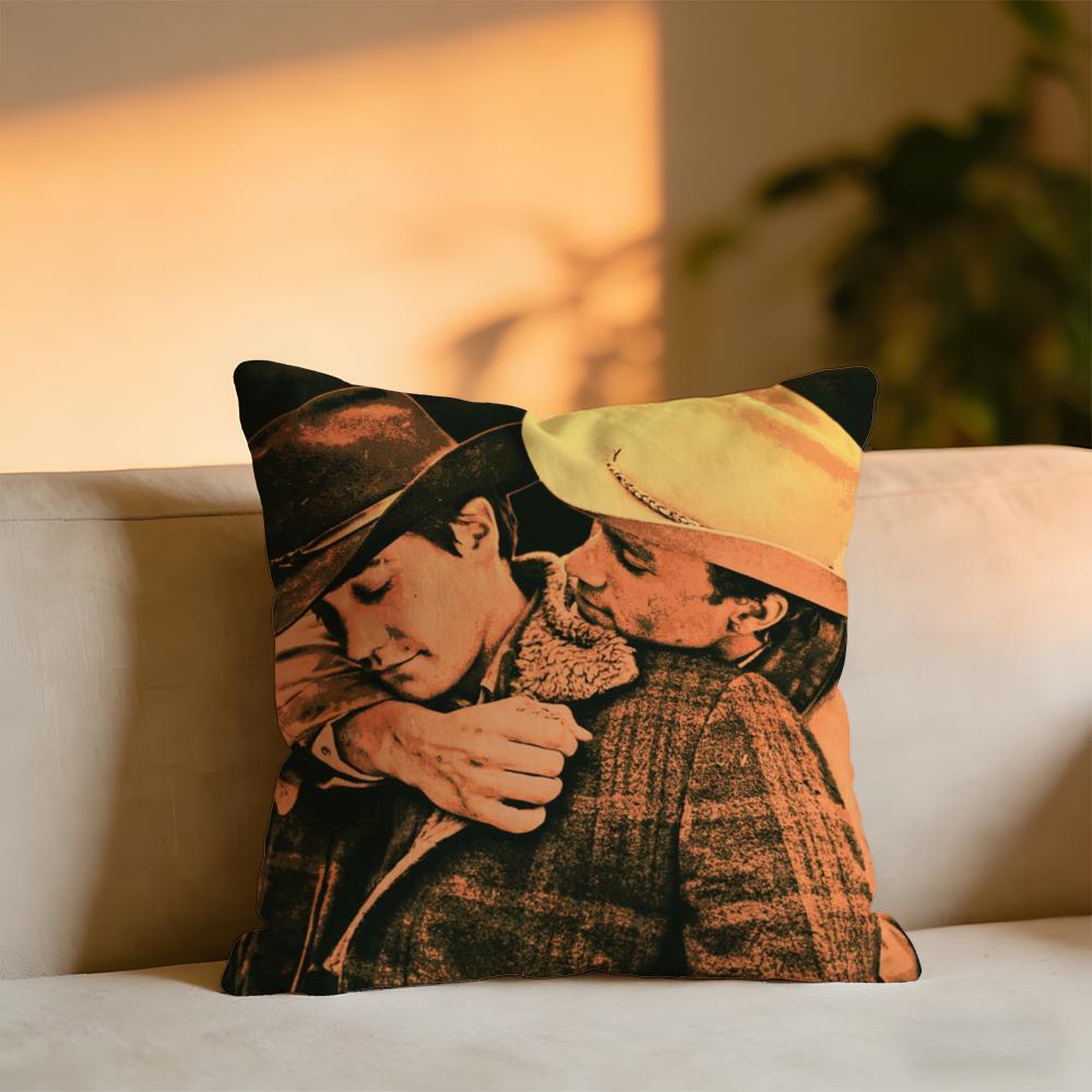 Brokeback Mountain Cushion Cover Cozy Velvet Throw PillowSoft Warm Cushion For Sofa Bed