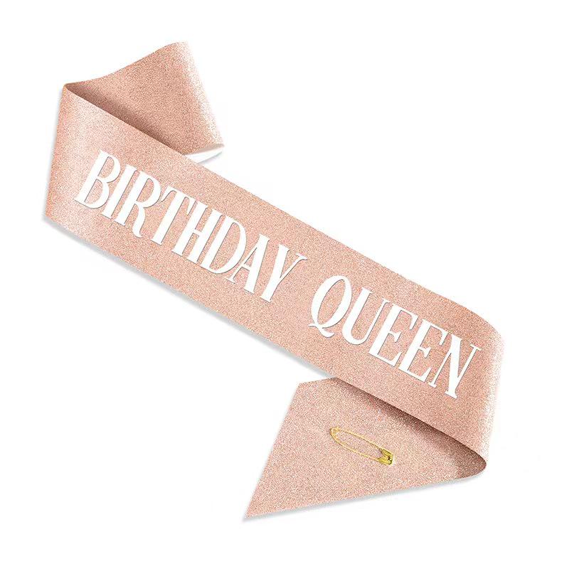 European and American Birthday Crown Headband Hairpin - "Happy Birthday"