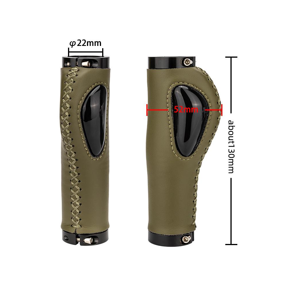 ZTTO Leather Bike Handlebar Grips Silcone Dual Lock-on Bicycle Grips AntiSlip Handle Bar End Grips