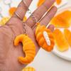 Realistic Bread Keychain Croissant Stress Toy Slow Rising Pu Pendant Bag Car Keyring Fun Gadget Decompression Gift Women