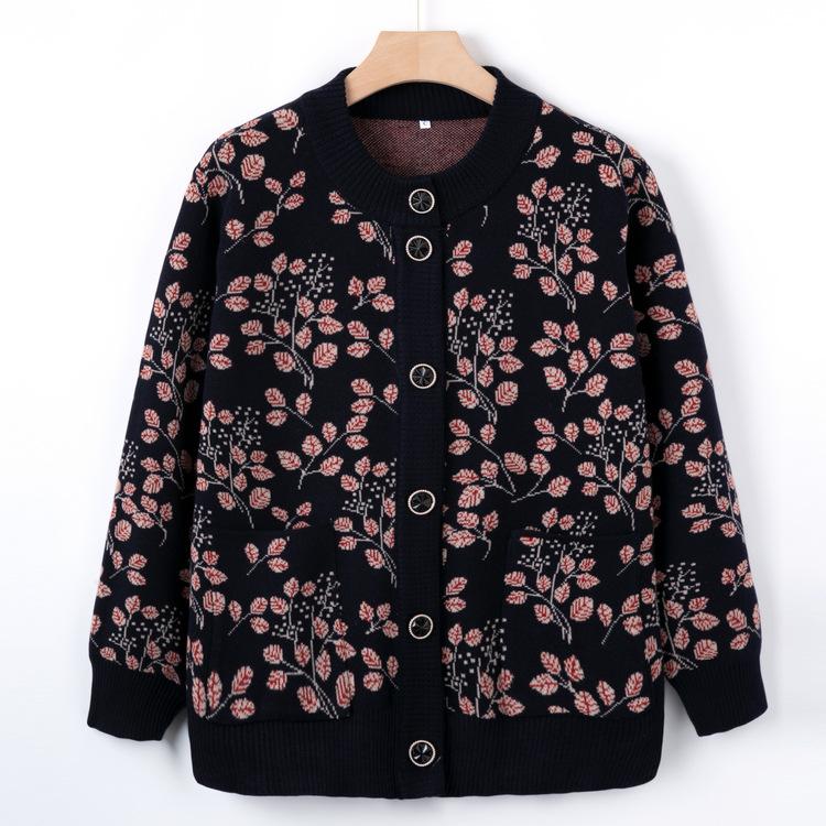 

Кардиганы для женщин среднего и пожилого возраста на весну и осень, вязаный свитер, женский, 60 лет, 70, для мамы, осенний свитер-пальто, бабушкин свободный топ 4XL