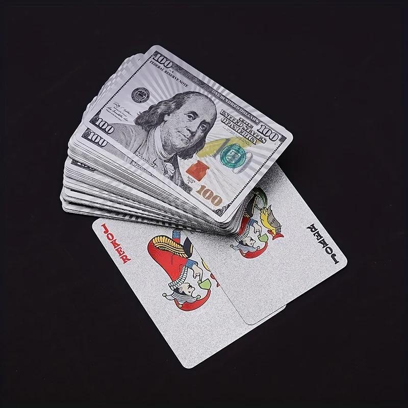 Gold Silver Waterproof Playing Cards Plastic Playing Cards Deck of Playing Cards Magic Playing Cards Christmas Gifts One Pair