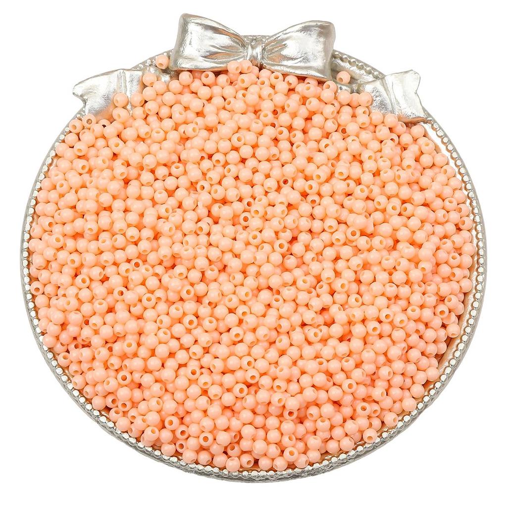 1800Pcs Acrylic Beads Solid Colored Round Loose Spacer Beads for Jewelry Making DIY Bracelets Necklace