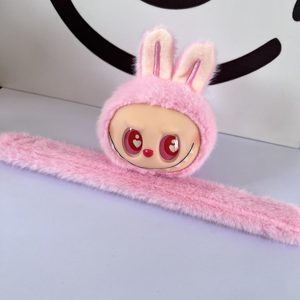 Labubu Head Pendant Vinyl Plush Toy - Sit Down Party Edition