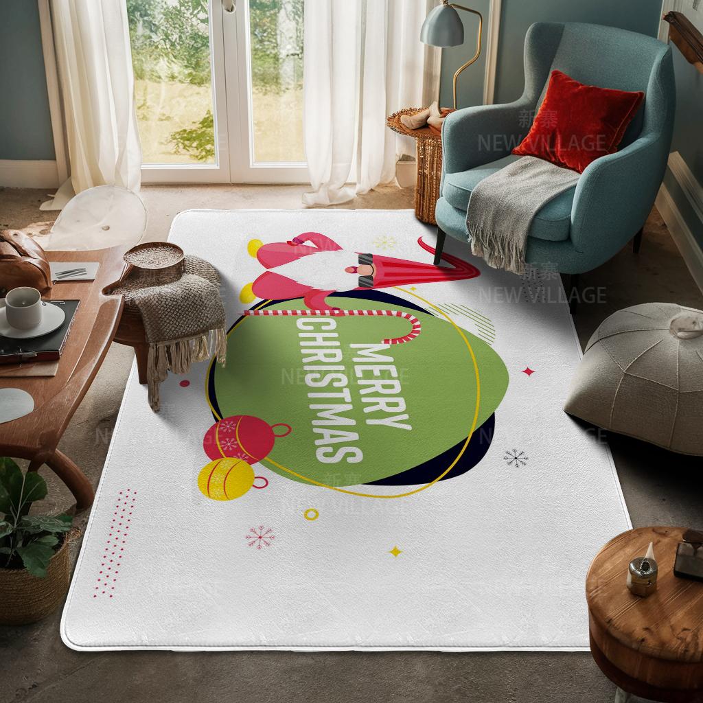 House Entrance Carpet Home Door Mat Living Room Bath Foot Bathroom Non-slip Water Absorption Rugs Bath Merry Christmas Winter
