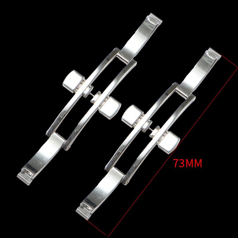 5x20mm 5x21mm Silver Solid Stainless Steel Clasp for Longines L2 L4 L8 Double-press Butterfly Clasp Replace Leather Strap Buckle