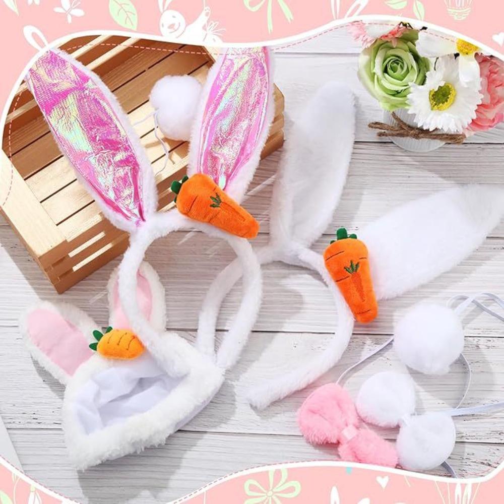 Easter Children's Rabbit Headband Pet Rabbit Hat Bow Tail Set