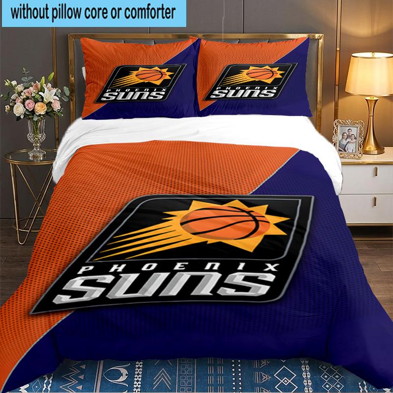 Phoenix Basketball Team 3pcs Bedding Set,Including 1pc Duvet Cover And 2pcs Pillowcases Perfect Gift for Christmas,Ideal for Bedroom, Dormitory