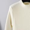 Women Autumn Winter High Neck Long Sleeve Solid Color Slim Knit High Waist Chic Dress