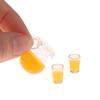 3 Stück/Set 1:12 Puppenhaus Miniatur Trinkbecher Orangensaft Krug Modell Küchendekor