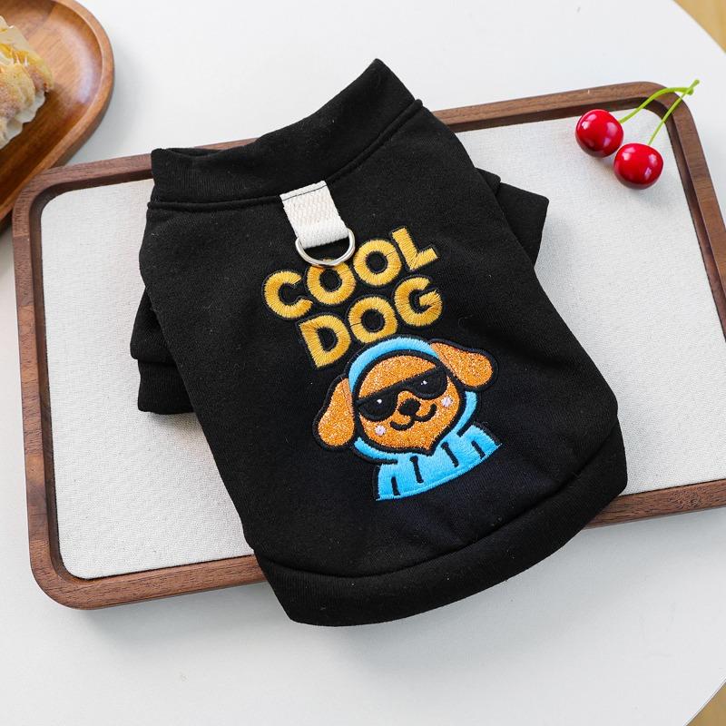 

Pet clothes autumn and winter new small dog puppies happy dog cat warm and comfortable small Kugou sweater - black xs - chest 30cm, length 20cm (approx.) 1.0-1.5kg