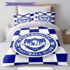 Nautical Crest Shield Custom Name Pattern Bedding Quilt Set Quilt Cover Pillowcase Home Birthday Gift(1 * duvet cover + 2 * pillowcase, without core)