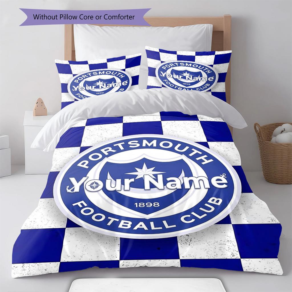 Nautical Crest Shield Custom Name Pattern Bedding Quilt Set Quilt Cover Pillowcase Home Birthday Gift(1 * duvet cover + 2 * pillowcase, without core)