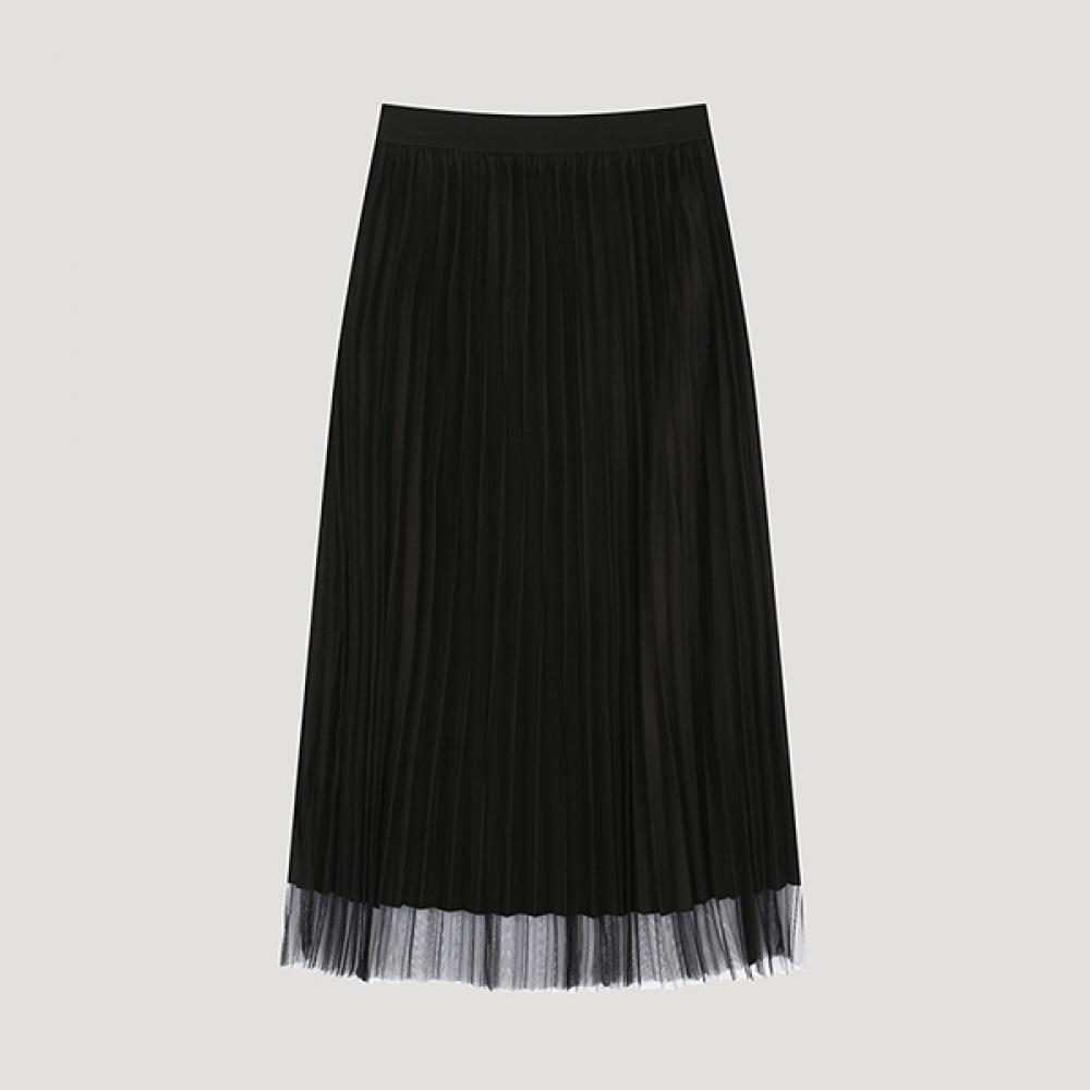

[shs Miss] Юбка-плиссе с многослойной отделкой Sawsko12020 Bk blacks/00