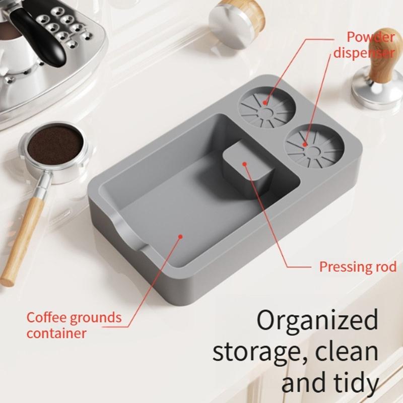 Benutzerfreundliche Silikon-Kaffeesatzbox mit Basis für verschiedene Kaffeemaschinen, rutschfestes Design, leises Klopfen und leicht zu reinigen