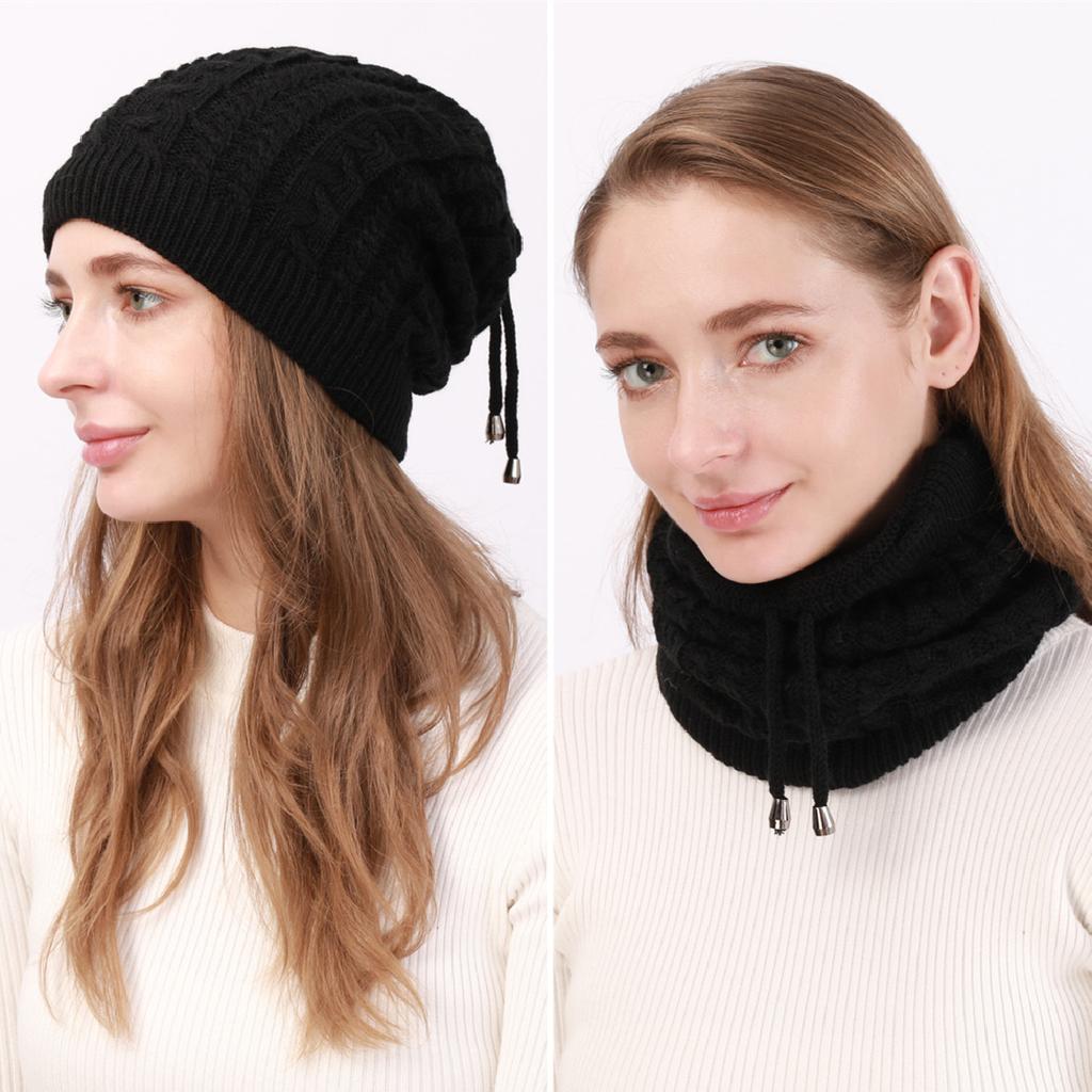 Pullover Hats for Men and Women in Autumn and Winter Plus Velvet Twist Wool To Keep Warm and Prevent Cold and Ear Protection.