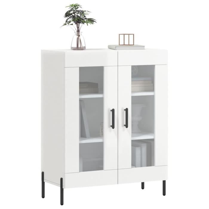 VidaXL Buffet High-Gloss White 69.5x34x90 Cm Engineered Wood 827798