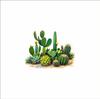 Cactus Succulent Window Sticker Self Adhesive Green Plant Glass Decal Decor