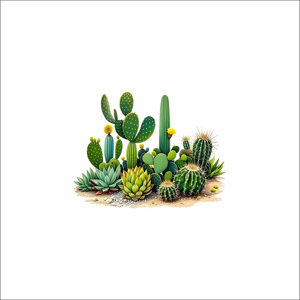 Cactus Succulent Window Sticker Self Adhesive Green Plant Glass Decal Decor