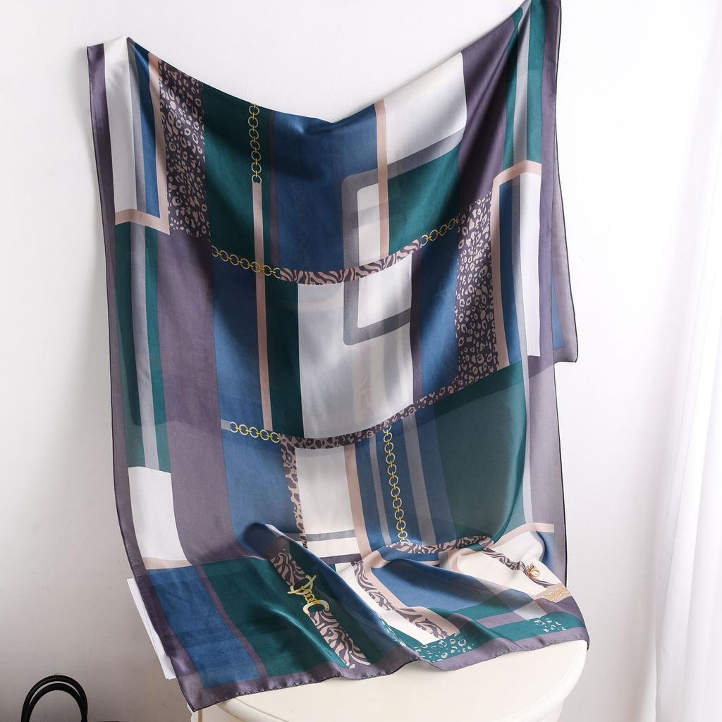 Hochwertige, luxuriöse Seidenschals, Stirnband, Schals, Halstuch für Damen, Ketten-Seidenschal, dekorativer Schal für Damen