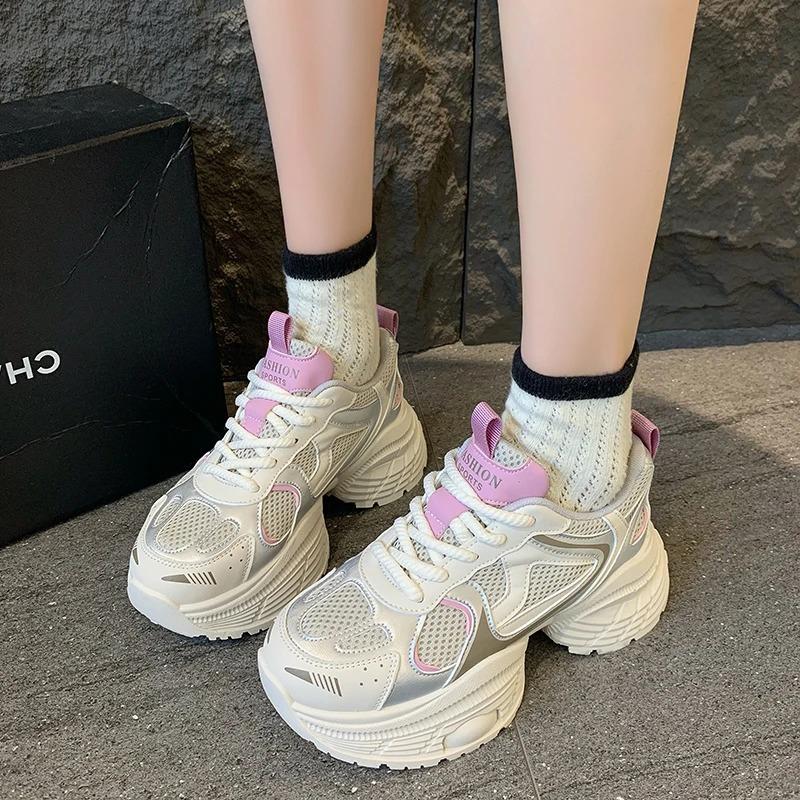 New Women's Casual Shoes Women Breathable Fashion Vulcanize Woman Sneakers Sport Walking Running Platform Flats Shoes