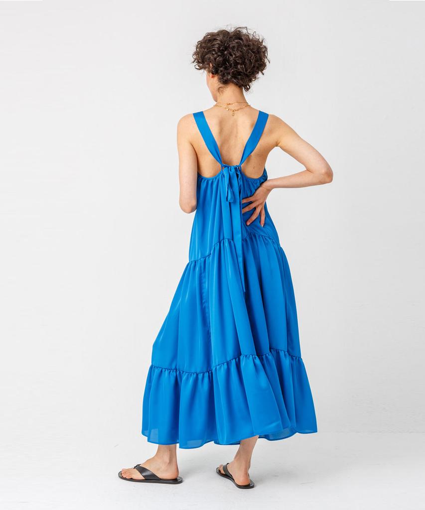 PAGE Strap Tiered Dress_Blue