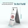 Stainless Steel No Parking, Caution Slippery, A-Frame Folding Sign