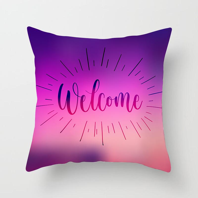 Modern Simple Pillow Letter Watercolor Print Pillow Cushion Cover Home Supplies