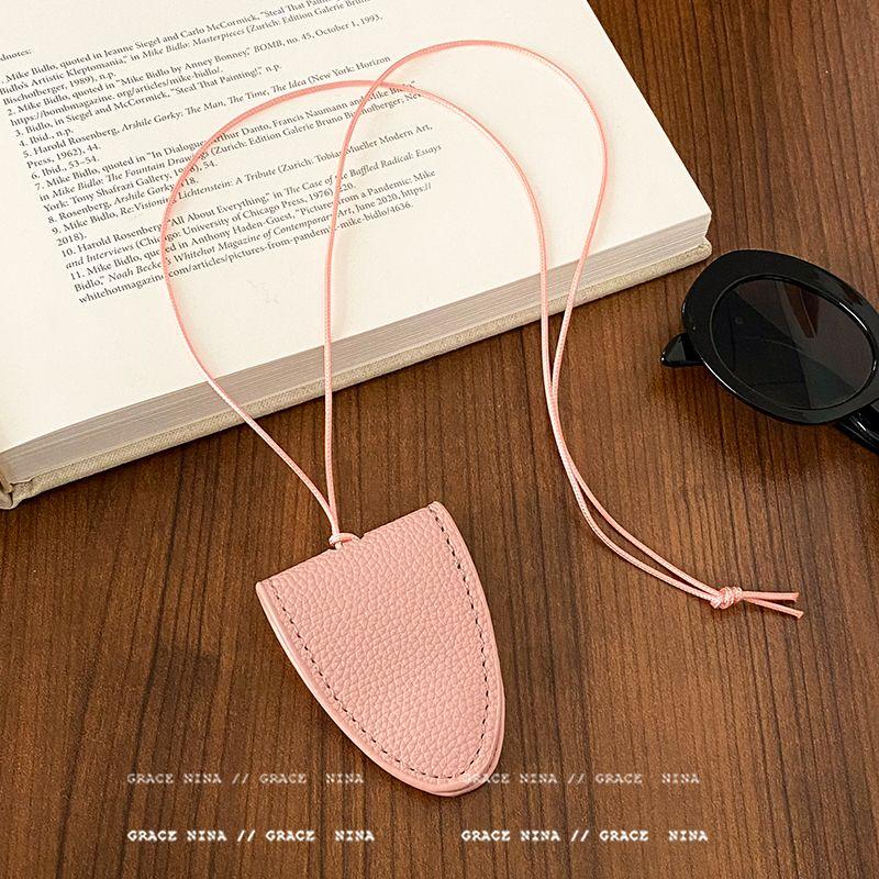 Leather Women's Outdoor Portable Glasses Clip Sweater Chain Lanyard