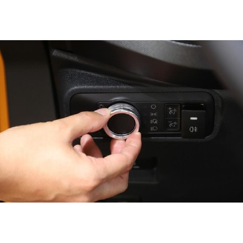 Auto Scheinwerferschalter Knopf Drehknopf Zierblende Für Ford Bronco & Sports/F150 + Silber