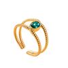 Mixed Styles Retro Colorful Zirconia Open Ring Set: 3/6/9 Pieces, Stainless Steel with 18K Gold Plating.