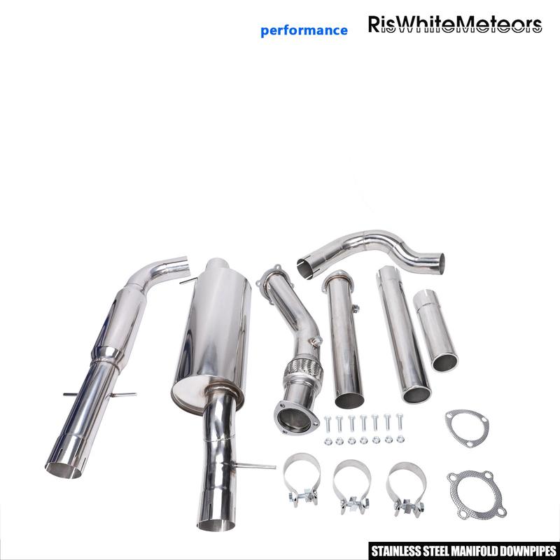 S/S 3" Catback Exhaust + 2.5" Muffler Tip racing For VW GOLF JETTA MK4 1999-2004 1.8T turbocharger 1.8L Turbo Engines