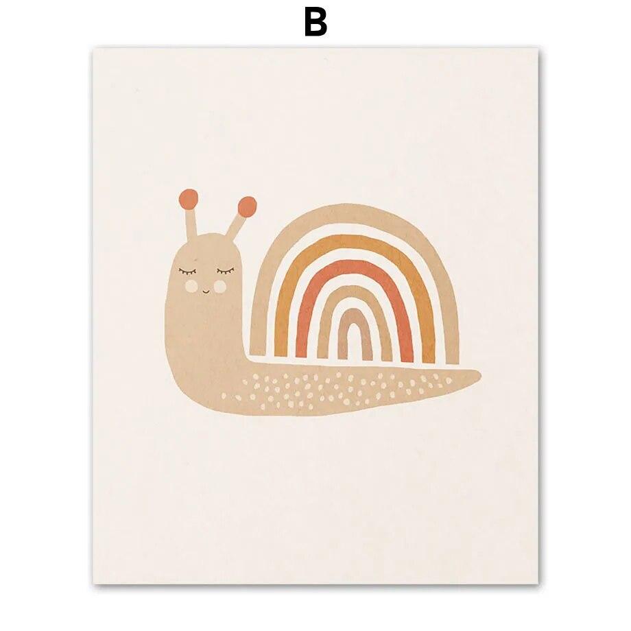 Wall Art Canvas Painting Baby Whale Bee Strawberry Cloud Number Alphabet Nordic Posters And Prints Wall Pictures Kids Room Decor