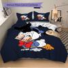 3pcs The Small Donald Duck Quilt Cover Set (1 Quilt Cover + 2 Pillowcases Without Pillow Core), High-Definition Printing for Home and Dormit