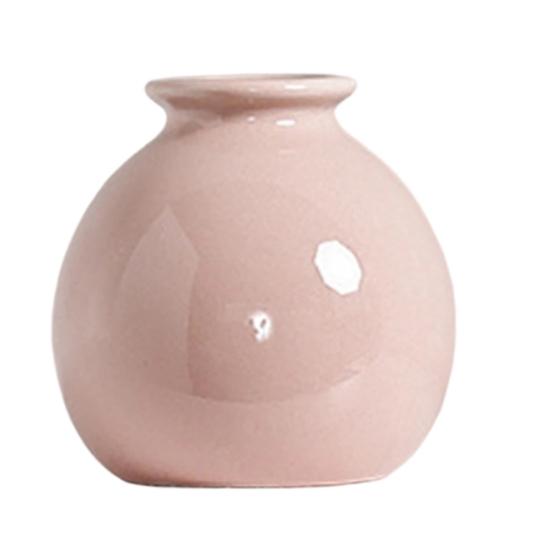 Small Round Ceramic Vase Minimalist Nordic Modern Decorative Vase for Living 7cm B