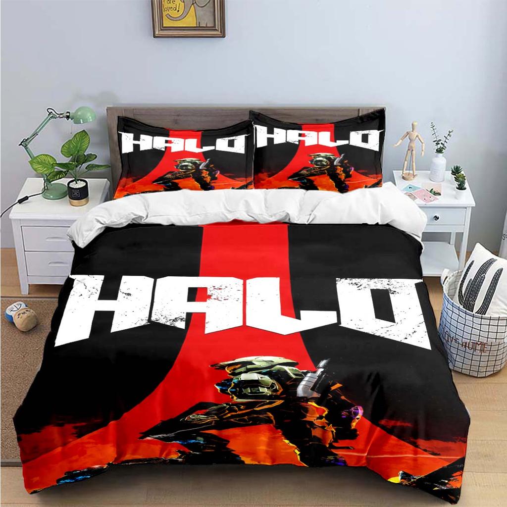 Comforter Game H-Halo 2 Xbox Mechwarrior Print Bedding Sets Bed Supplies Set Bed Comforter Set Bedding Set Luxury Gift