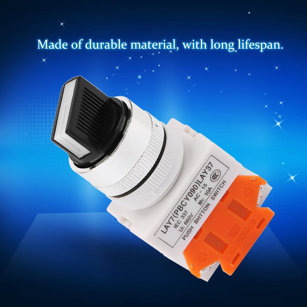 2 Position Maintained Selector Self Locking Rotary Switch Short Handle LAY37 11X 21