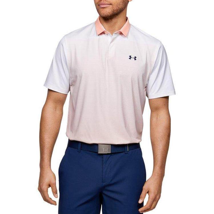 Under Armour Iso Chill Polo Shirts Men's White Polo Collar Moderate Straight Fit 1353821-100