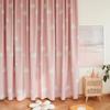 Cute White Cloud Curtains for Blackout Thermal Perfect for Rooms and Set of 150cm Wide X 130cm Long Kids' Rooms, Curtains, Triple-Layer Weave,