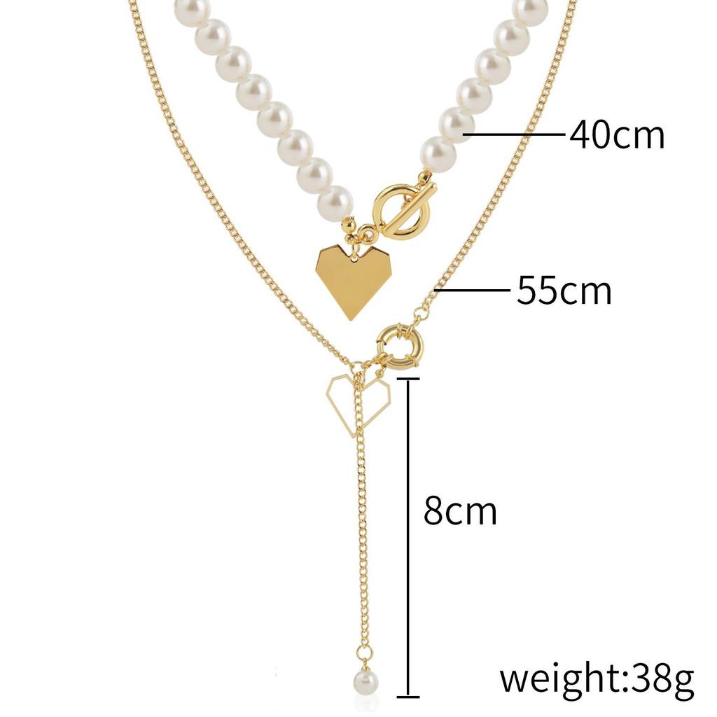 Multi-Layer Irregular Baroque Pearl Necklace - Vintage European & American Style