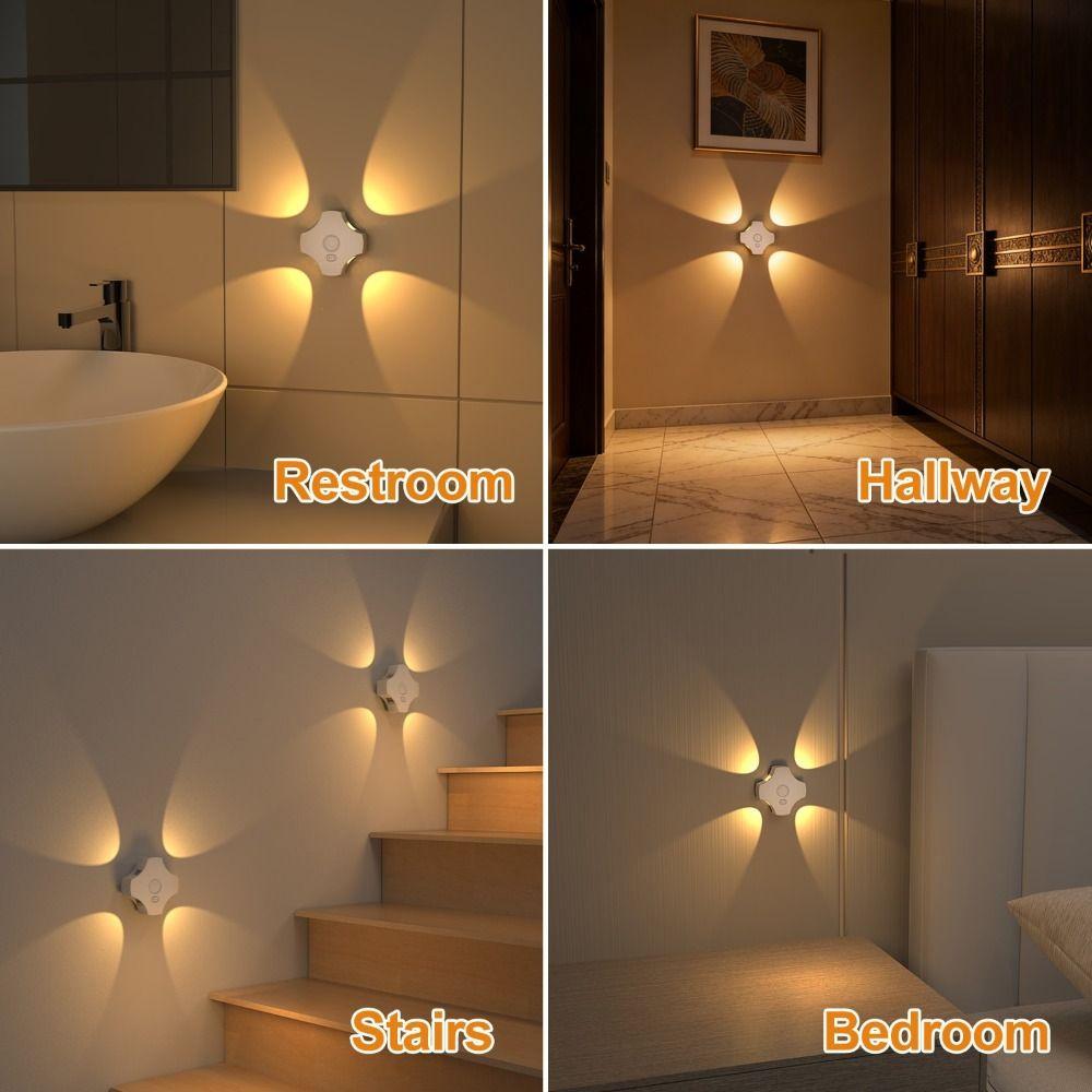 Auto On Off Sensor Night Light Human Body Induction Dimmable Human Induction Lamp Energy Saving Soft Ambient Lighting for EU/US