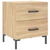 Table de chevet - Maison Exclusive - Chêne sonoma - Bois d'ingénierie - 40x35x47,5 cm