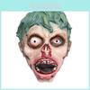 Straszna maska lateksowa zombie z gnijącą twarzą na imprezę Halloweenową i rekwizyty do nawiedzonego domu